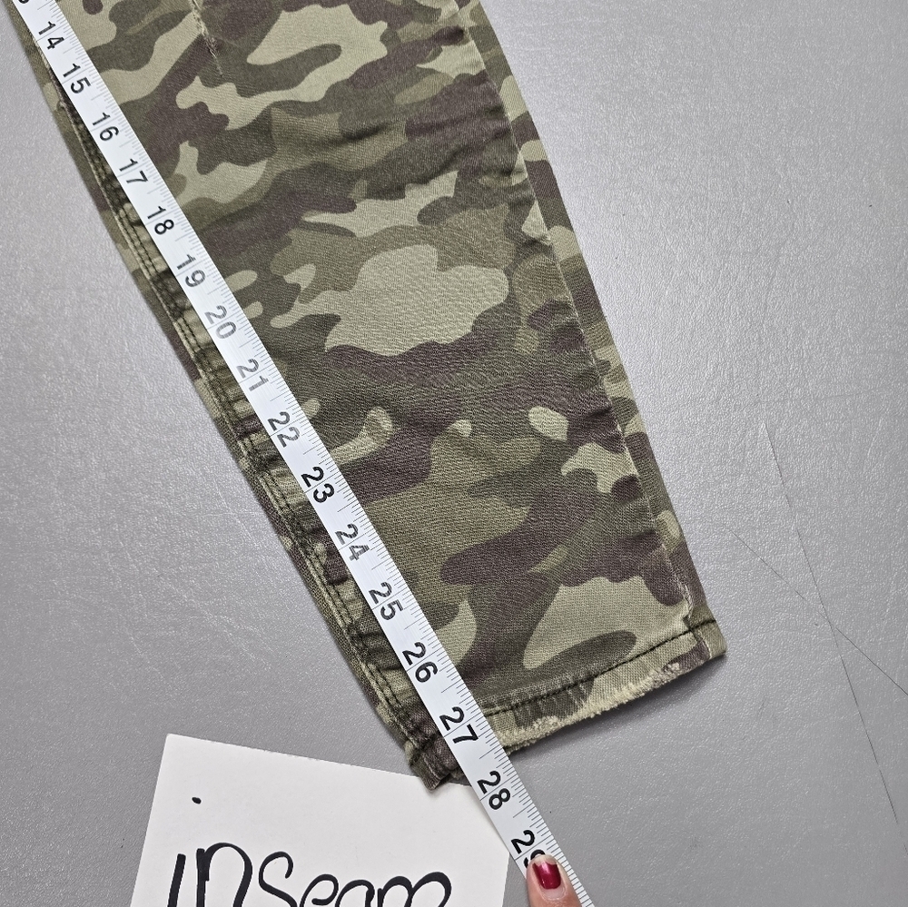 Mudd high rise camo ripped denim jeggings juniors size 15 - Picture 10 of 11